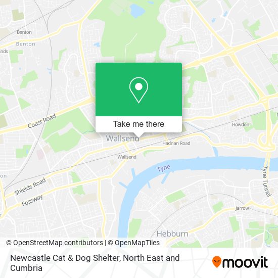 Newcastle Cat & Dog Shelter map