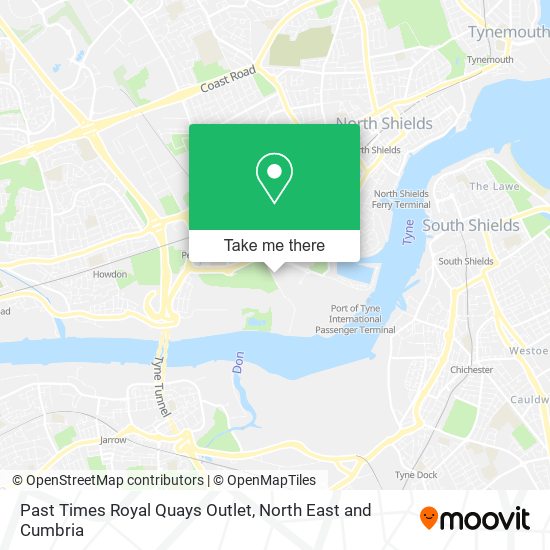 Past Times Royal Quays Outlet map