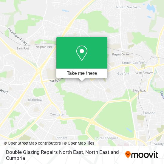 Double Glazing Repairs North East map
