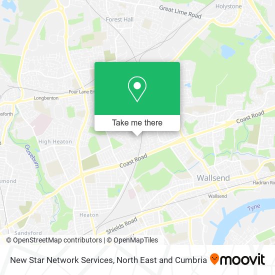 New Star Network Services map
