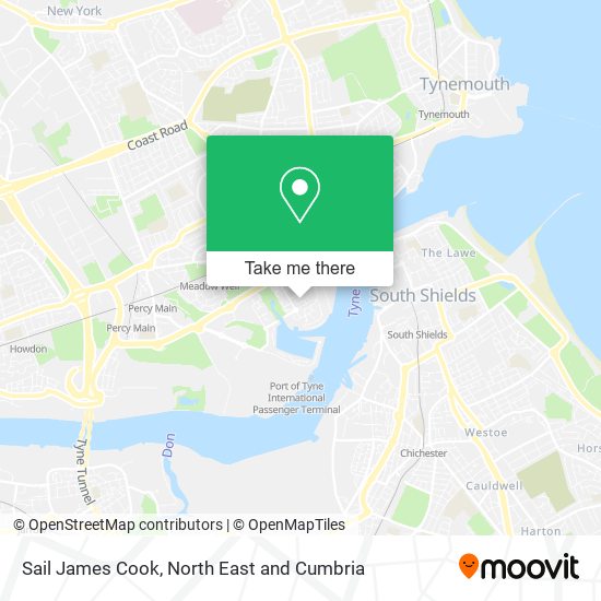 Sail James Cook map