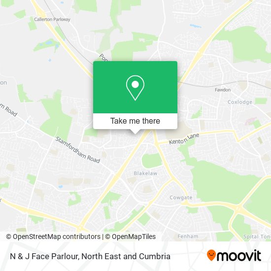 N & J Face Parlour map