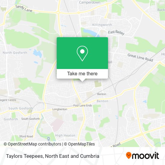 Taylors Teepees map