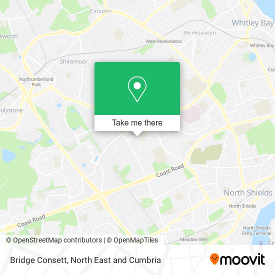 Bridge Consett map