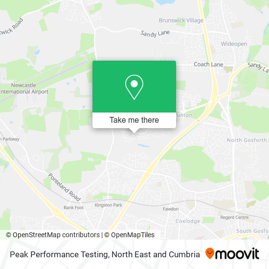 Peak Performance Testing map