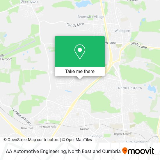 AA Automotive Engineering map