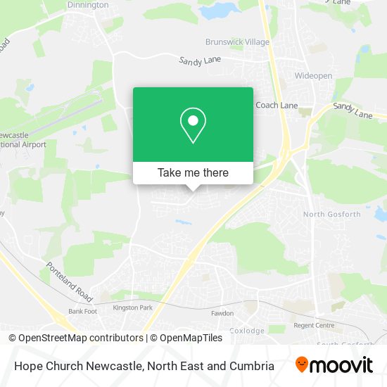 Hope Church Newcastle map