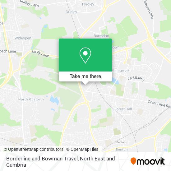 Borderline and Bowman Travel map