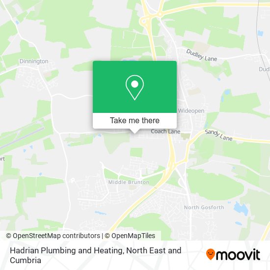 Hadrian Plumbing and Heating map