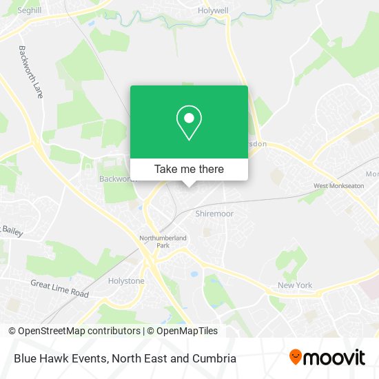 Blue Hawk Events map
