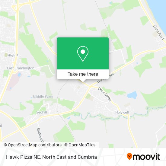Hawk Pizza NE map