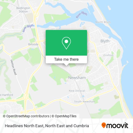 Headlines North East map