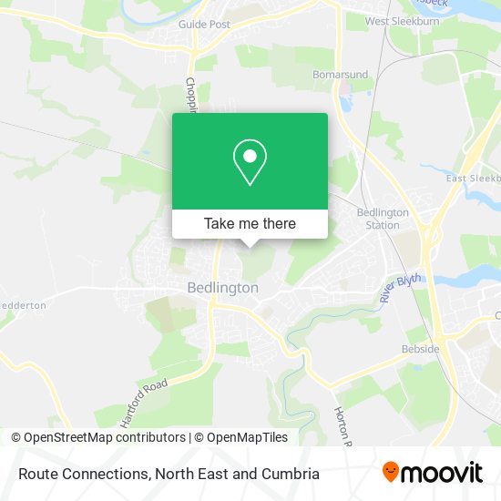 Route Connections map