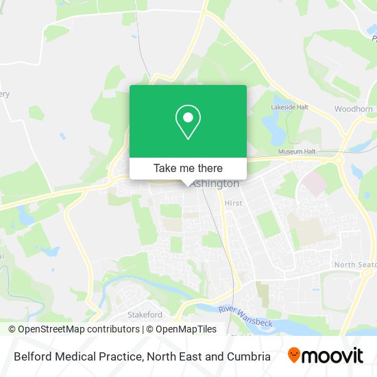 Belford Medical Practice map