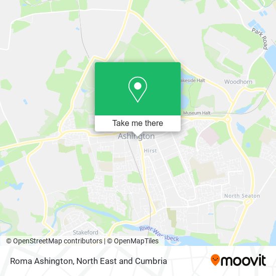 Roma Ashington map