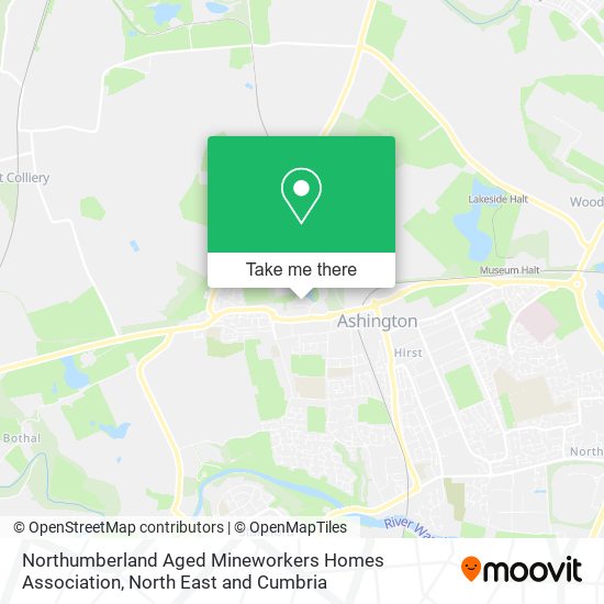 Northumberland Aged Mineworkers Homes Association map