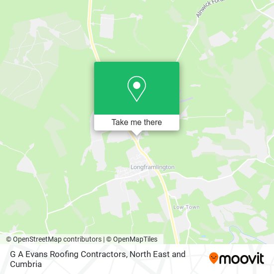 G A Evans Roofing Contractors map