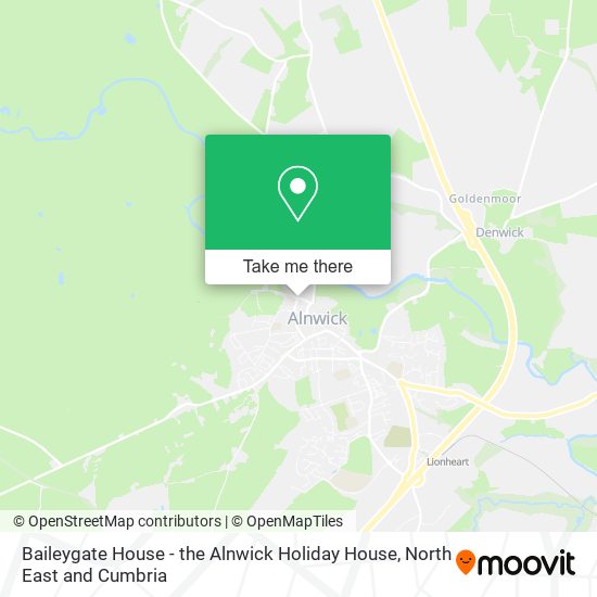 Baileygate House - the Alnwick Holiday House map