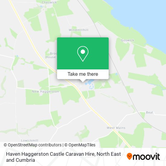 Haven Haggerston Castle Caravan Hire map