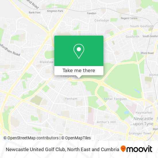 Newcastle United Golf Club map