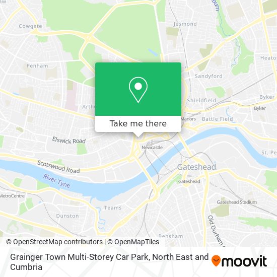 Grainger Town Multi-Storey Car Park map