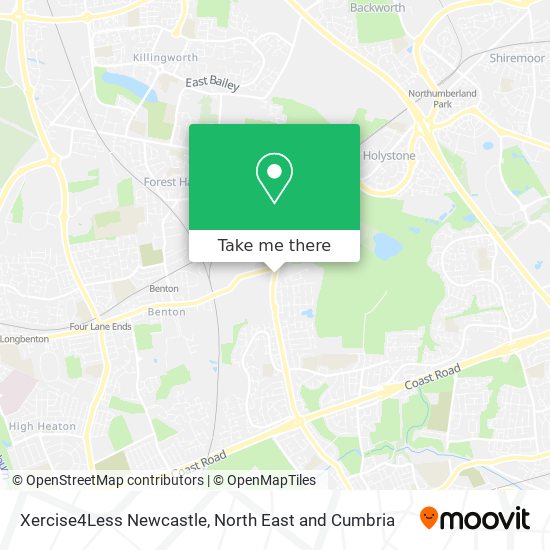 Xercise4Less Newcastle map