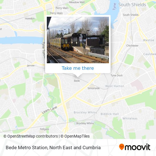 Bede Metro Station map