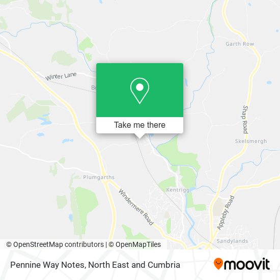 Pennine Way Notes map