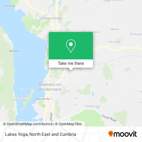 Lakes Yoga map