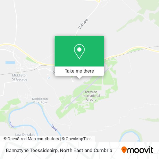 Bannatyne Teessideairp map