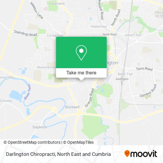 Darlington Chiropracti map