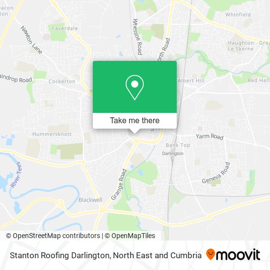 Stanton Roofing Darlington map