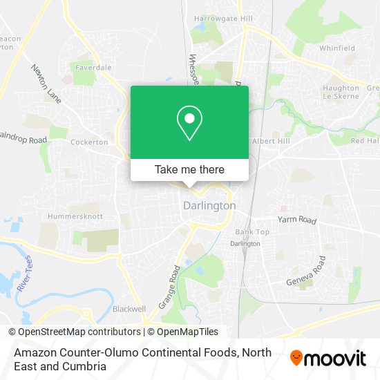 Amazon Counter-Olumo Continental Foods map