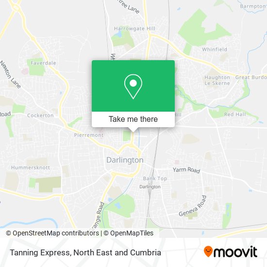 Tanning Express map