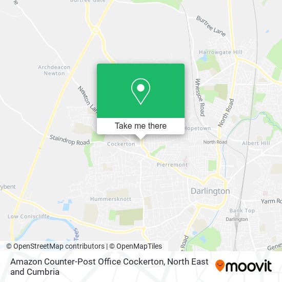 Amazon Counter-Post Office Cockerton map