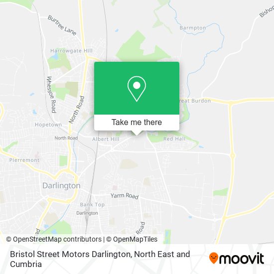 Bristol Street Motors Darlington map