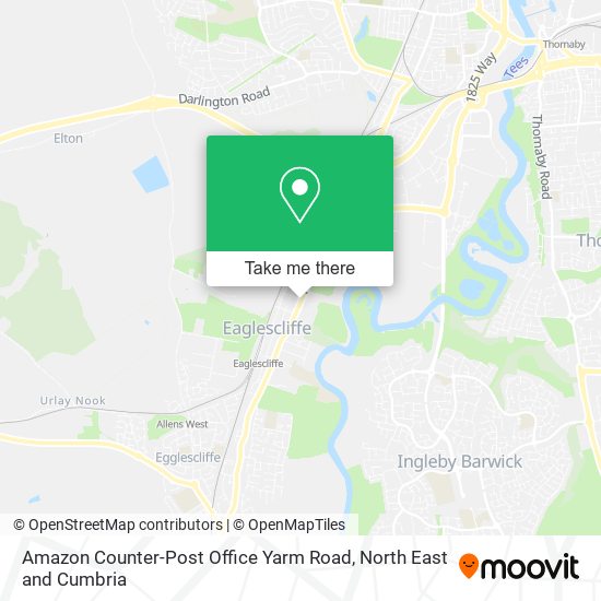 Amazon Counter-Post Office Yarm Road map