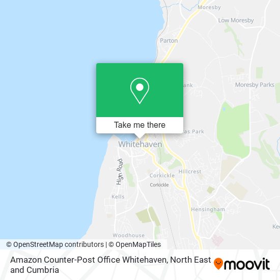 Amazon Counter-Post Office Whitehaven map