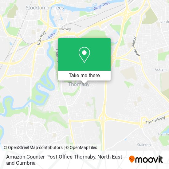 Amazon Counter-Post Office Thornaby map
