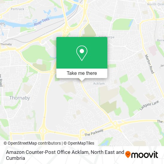 Amazon Counter-Post Office Acklam map