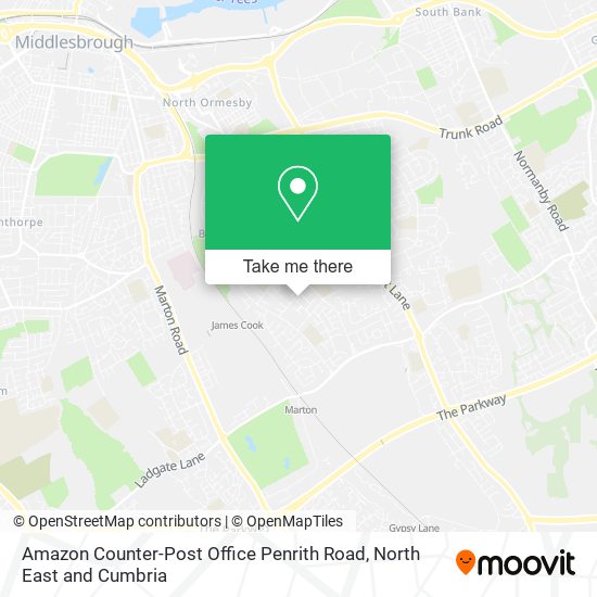 Amazon Counter-Post Office Penrith Road map