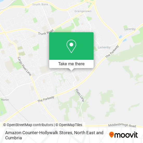 Amazon Counter-Hollywalk Stores map