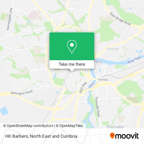 HK Barbers map