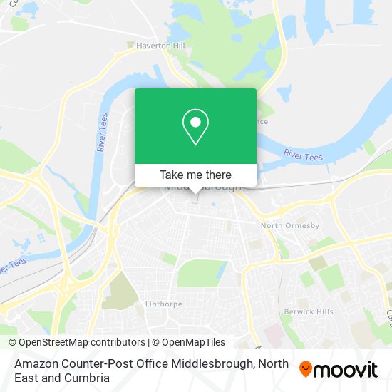 Amazon Counter-Post Office Middlesbrough map