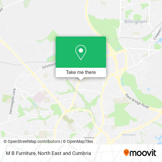 M B Furniture map