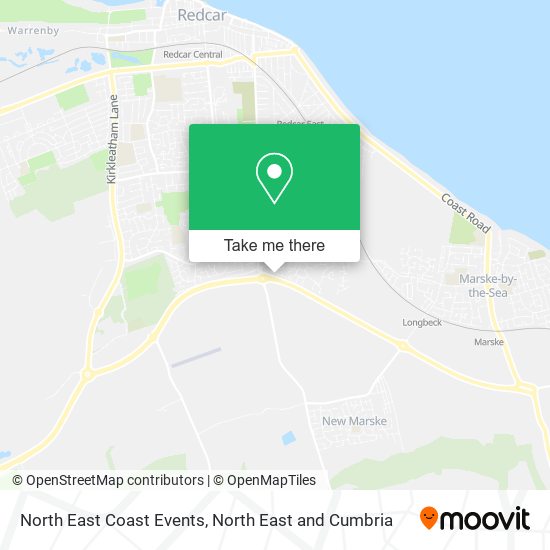 North East Coast Events map