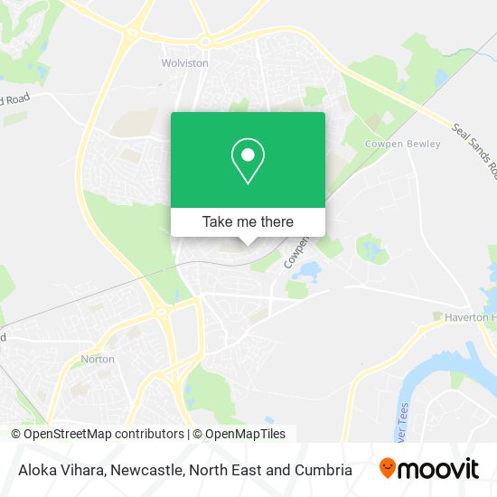 Aloka Vihara, Newcastle map