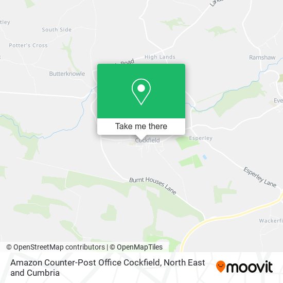 Amazon Counter-Post Office Cockfield map