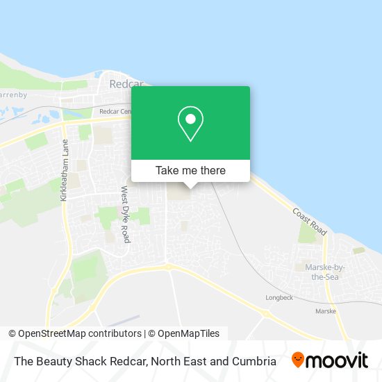 The Beauty Shack Redcar map