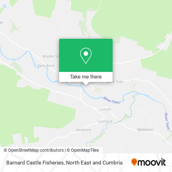 Barnard Castle Fisheries map